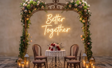"Better Together" Led Neon Tabela  Şeffaf Akrilikli